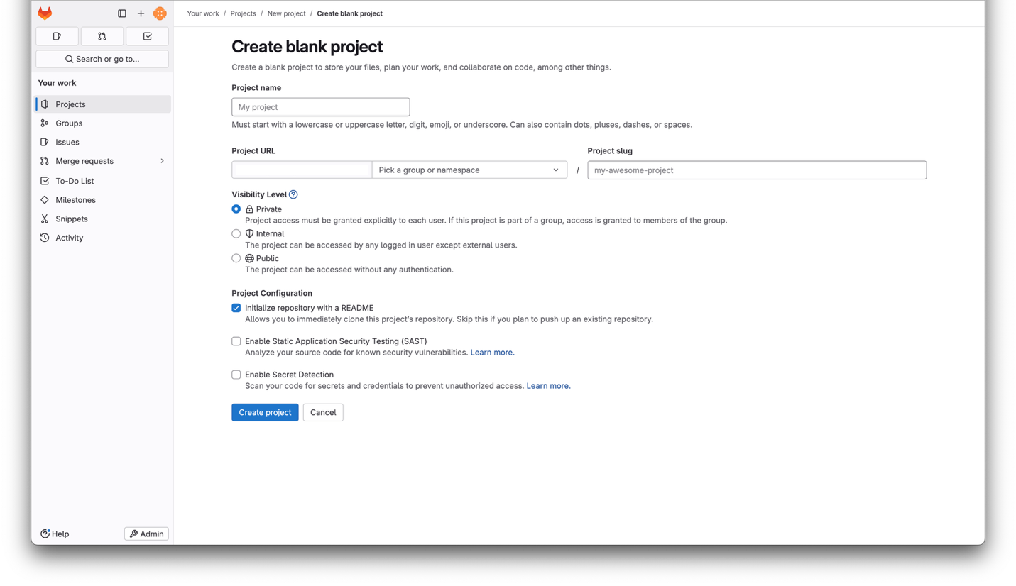 GitLab new project step 3
