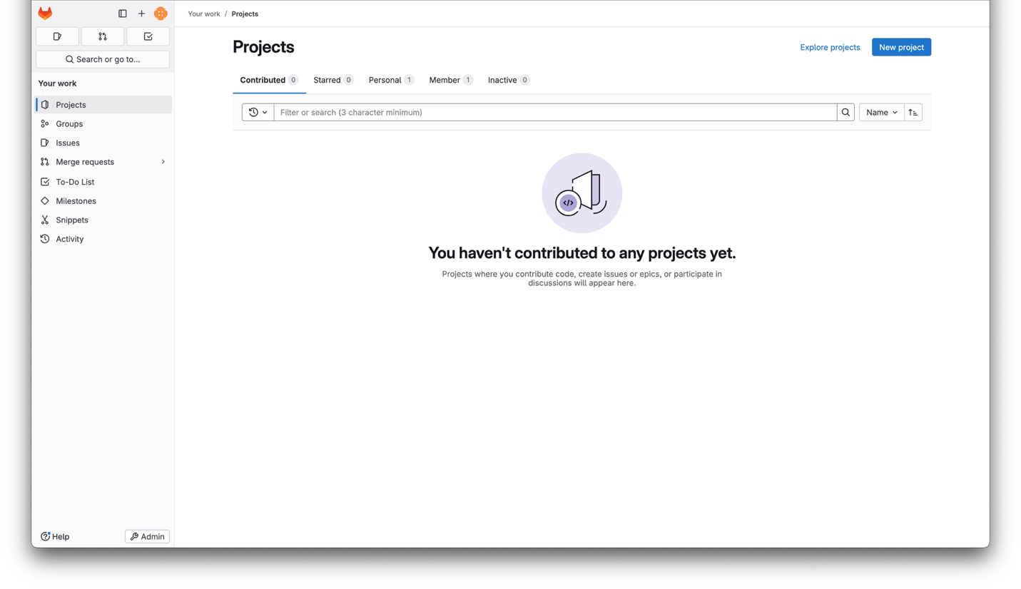 GitLab new project step 1
