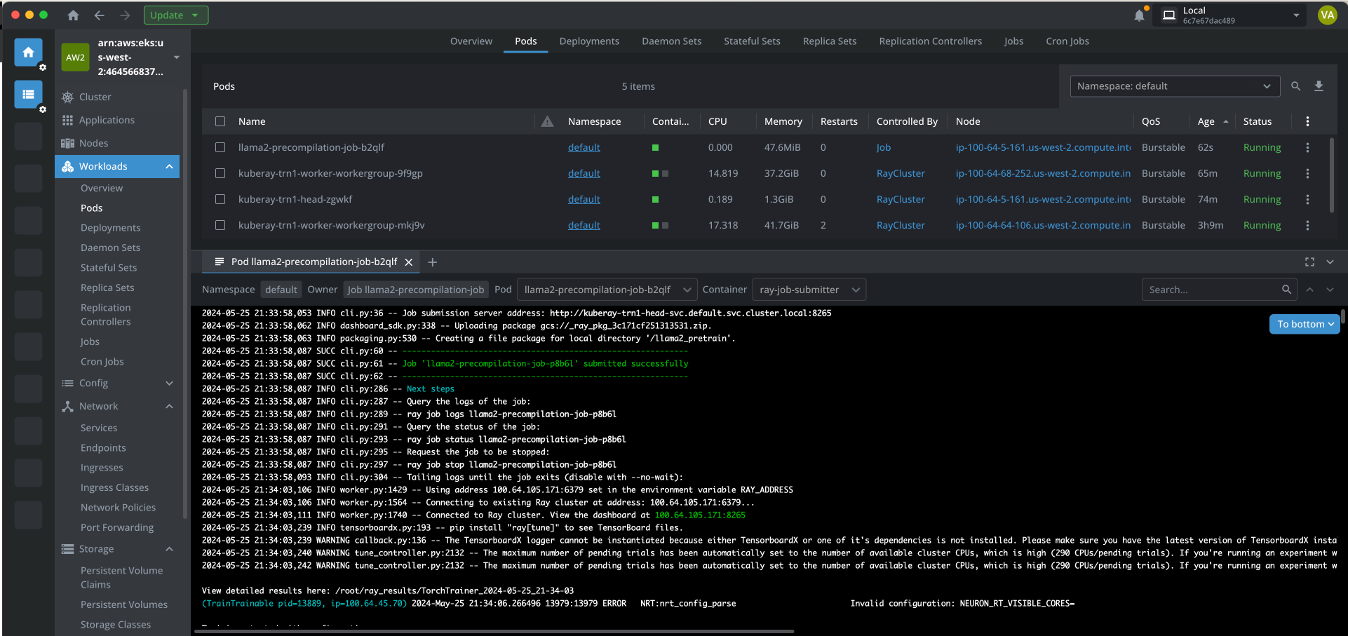 사전 컴파일 진행 상황