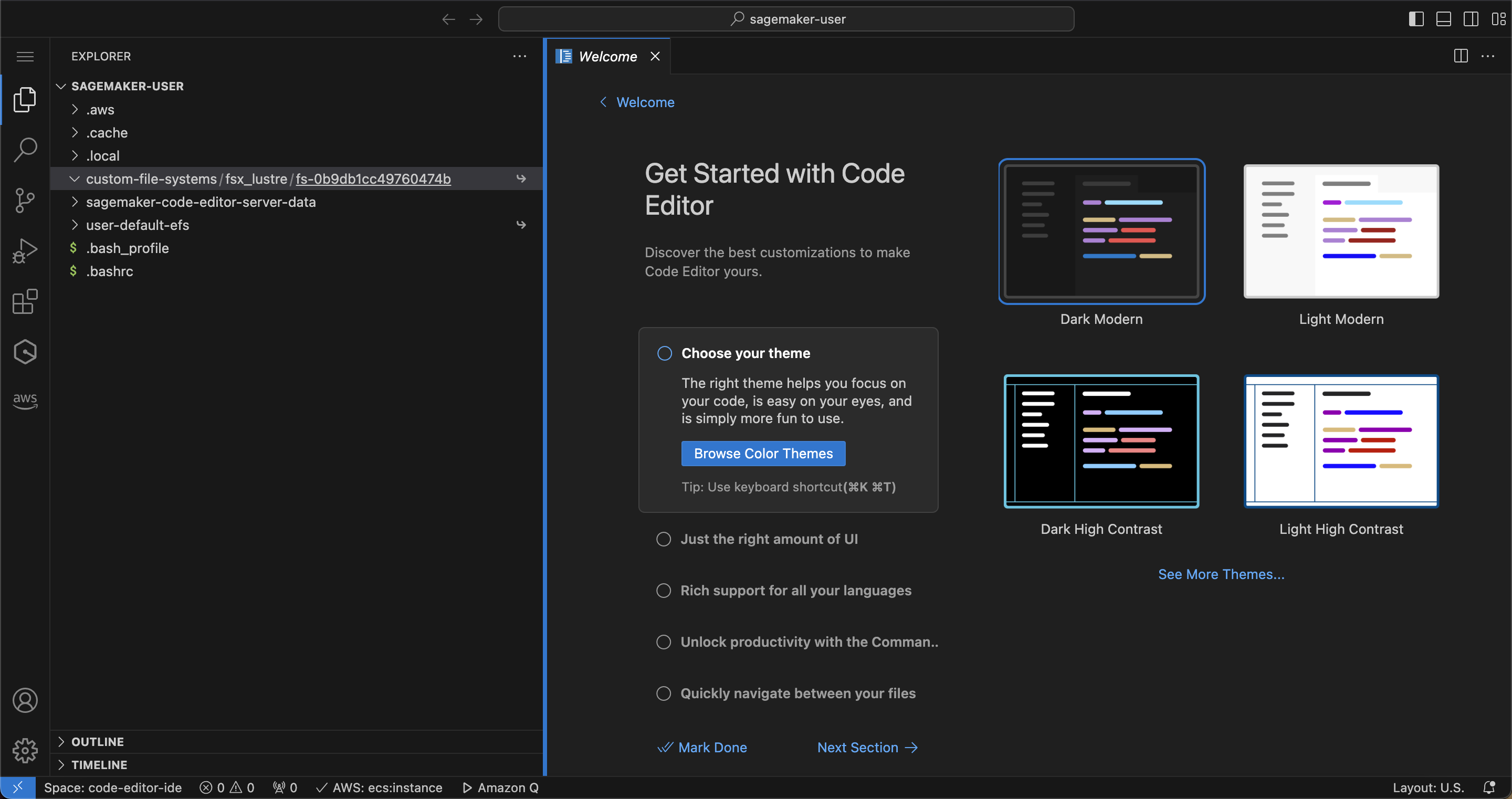 Code Editor setup
