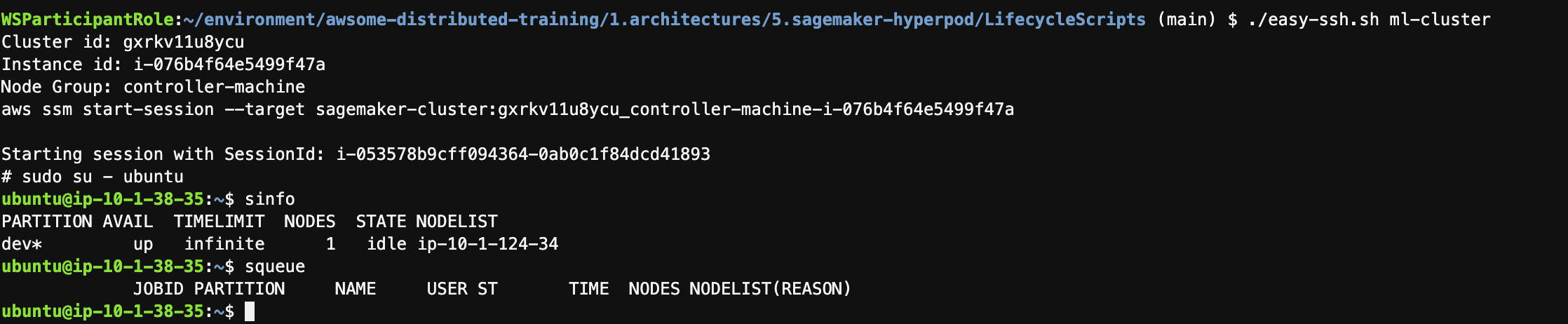 Cluster Screenshot
