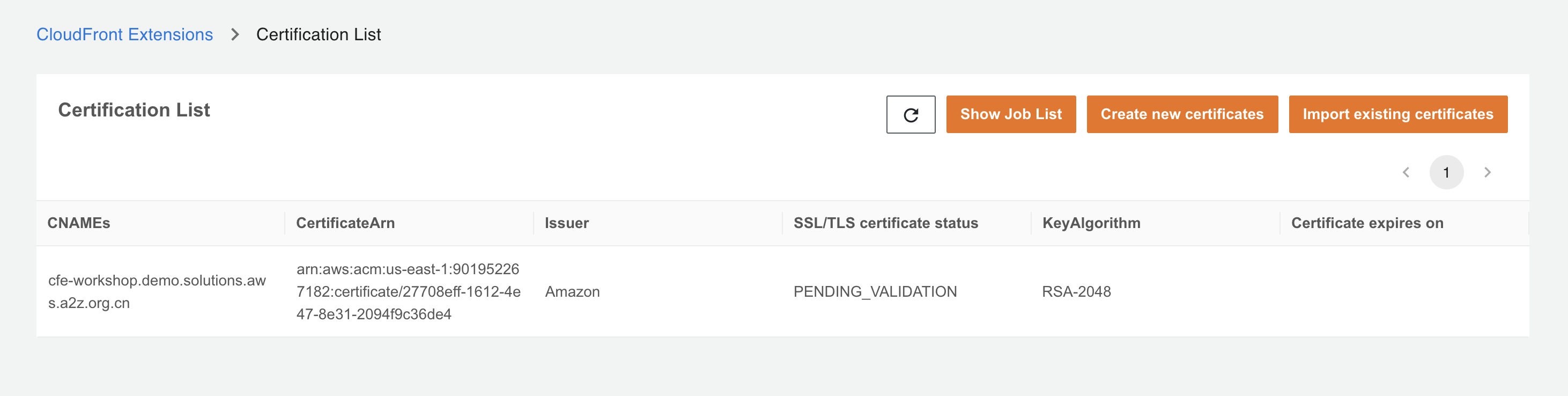 Pending Validation