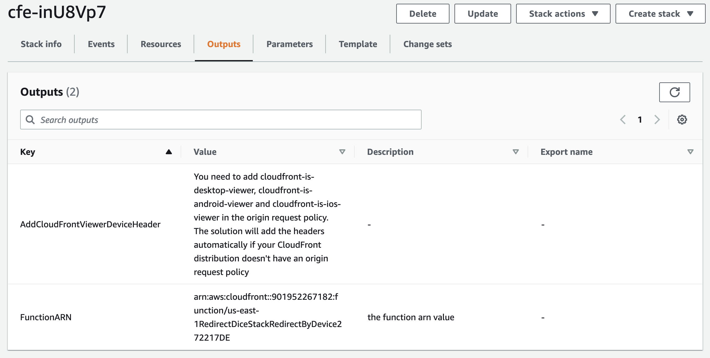 CloudFormation Stack