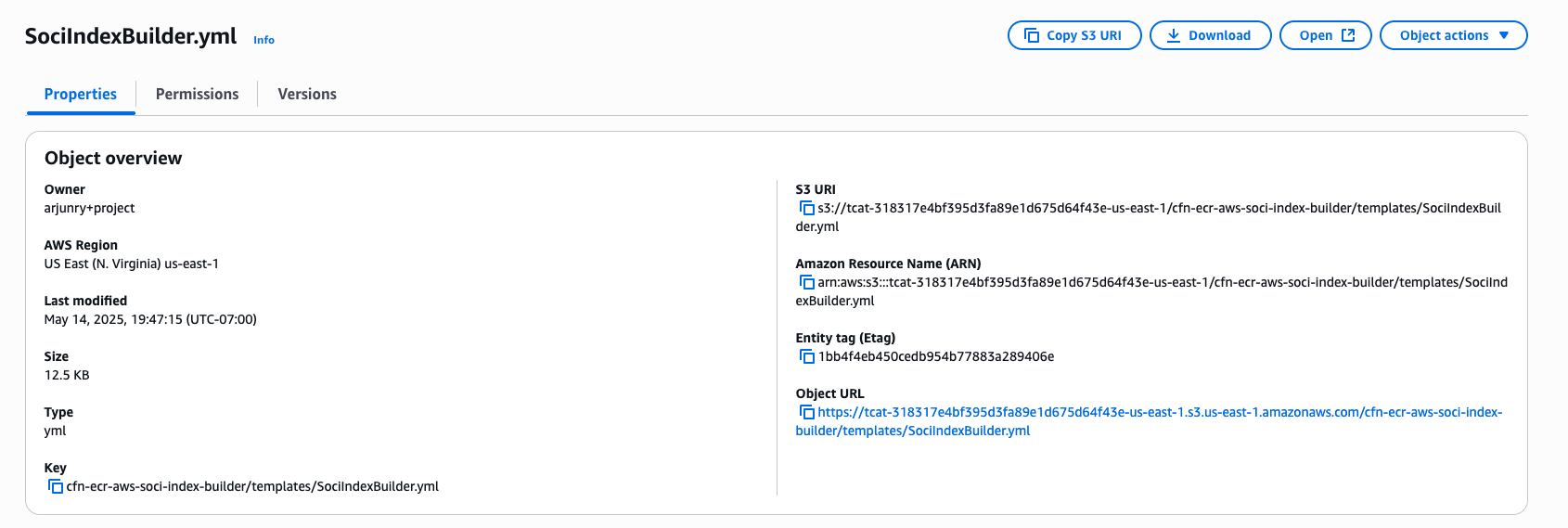 Object URL location