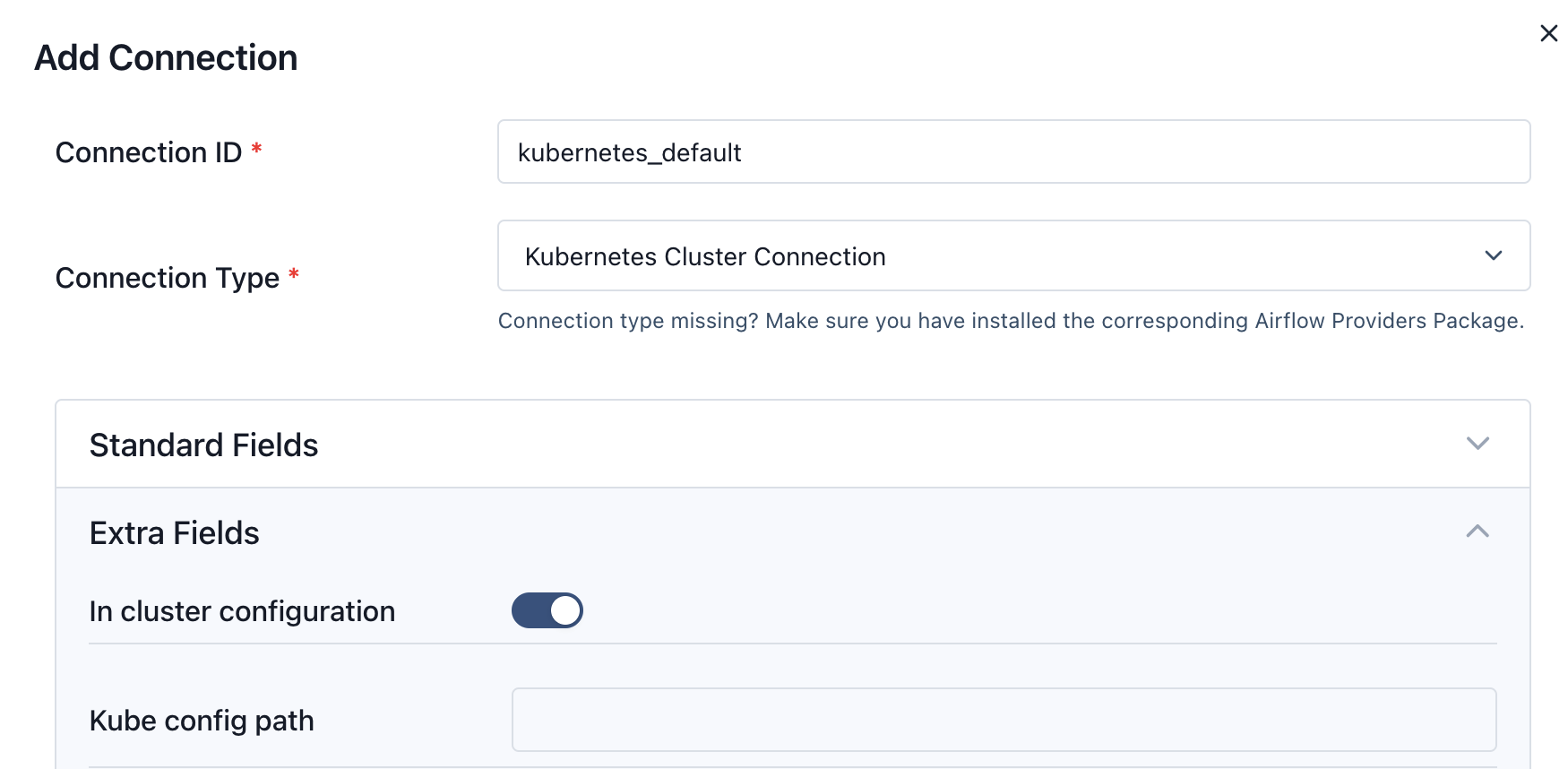 Airflow Kubernetes Connection