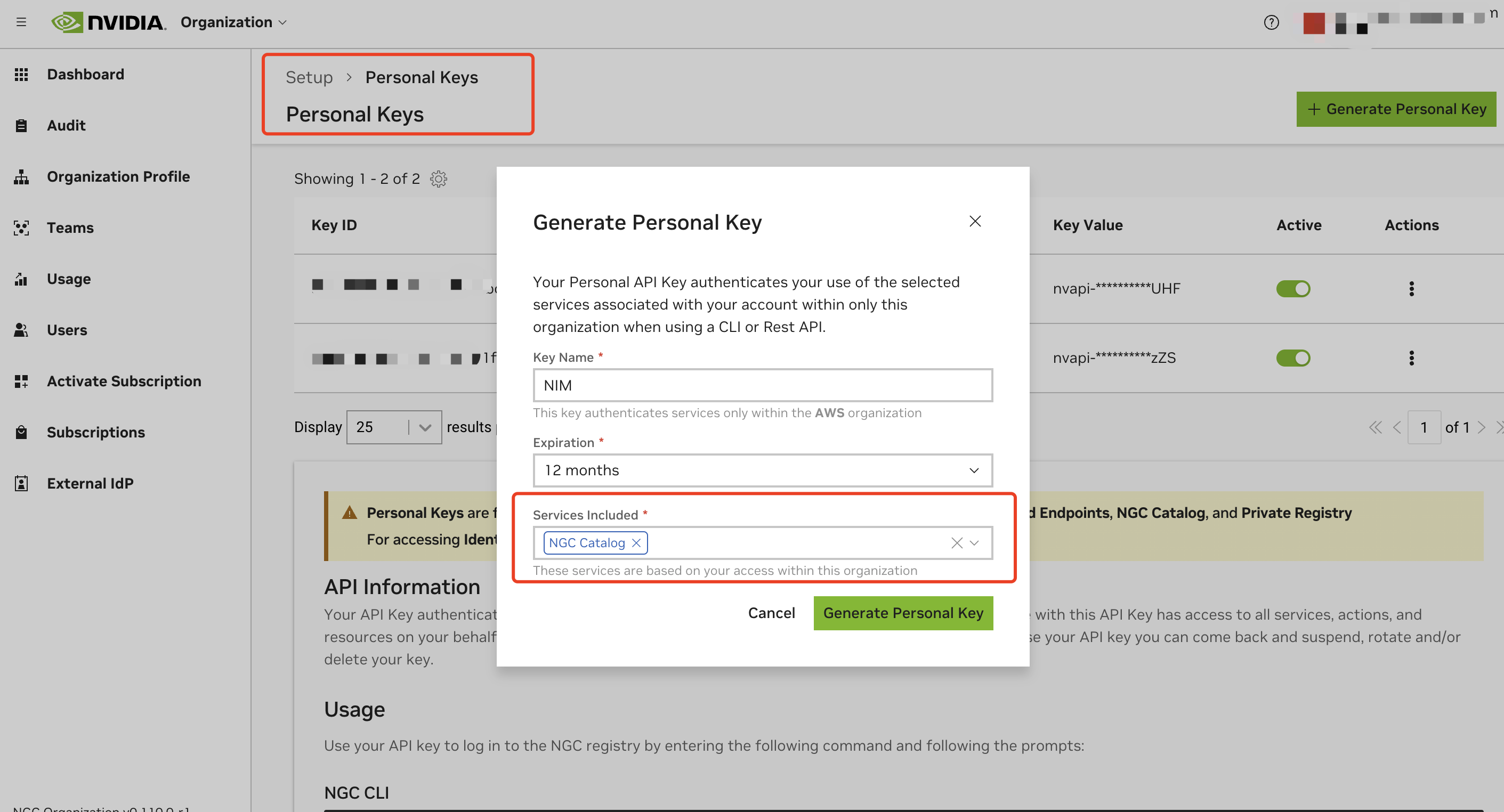 NGC API KEY