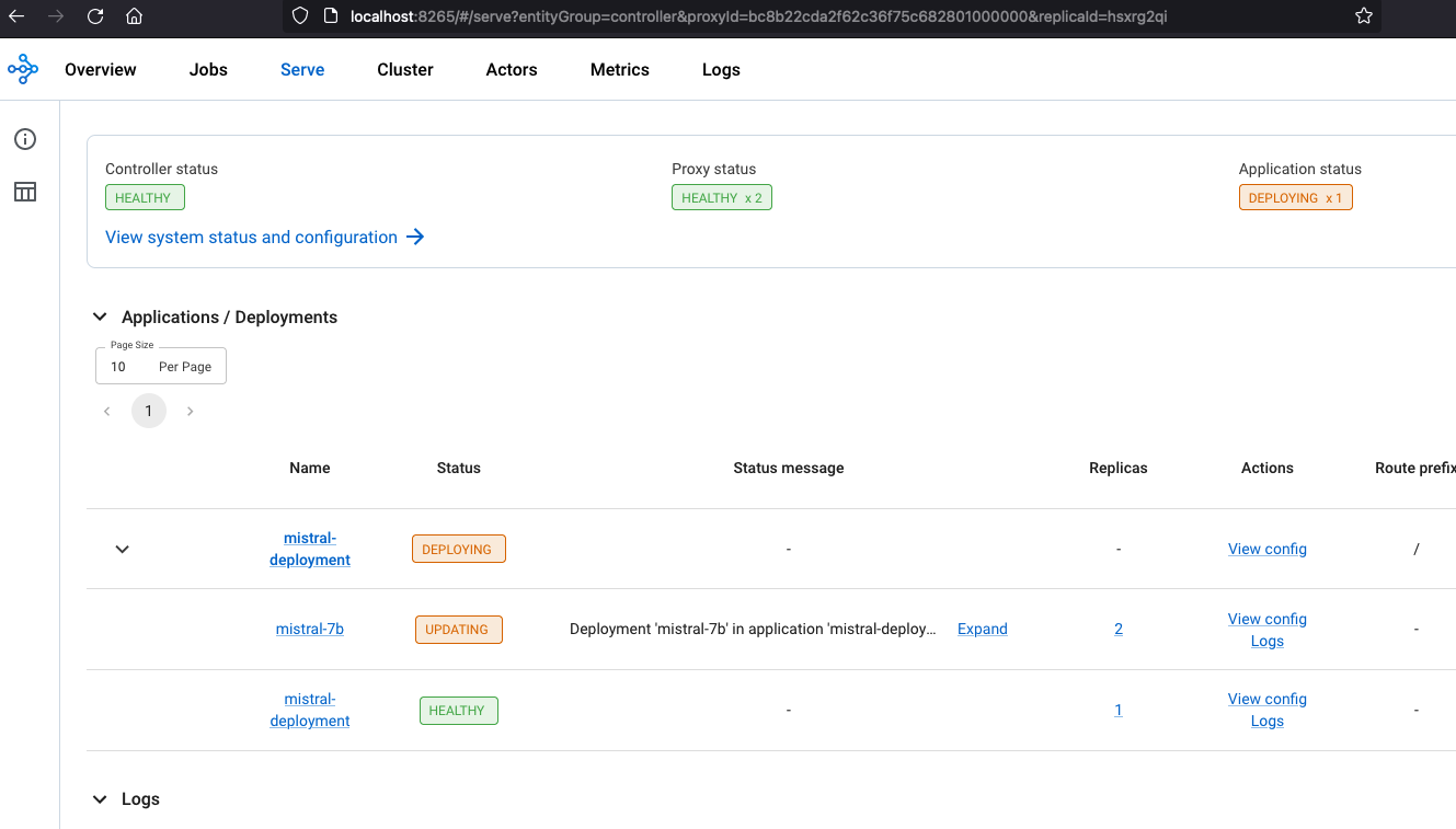 RayServe Deployment In Progress