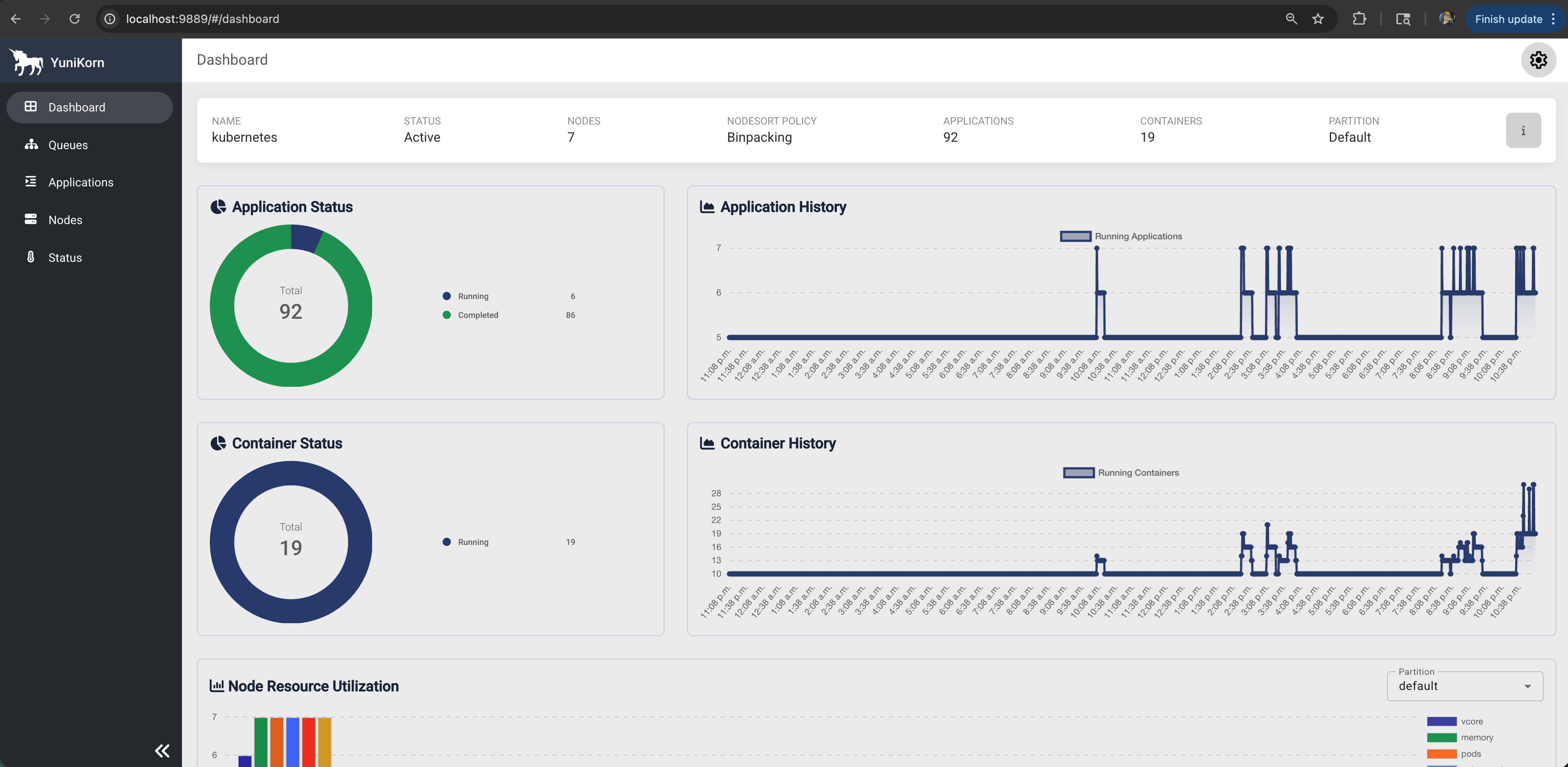 YuniKorn Dashboard Overview