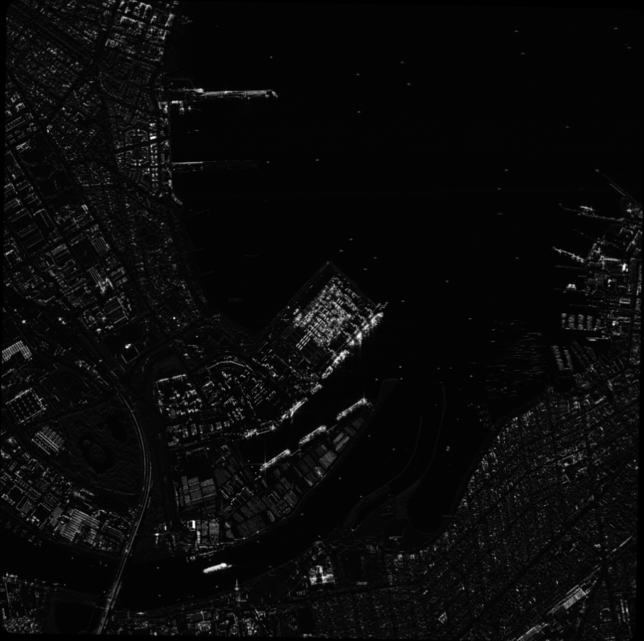 Histogram Stretch Applied to Sample SICD Image