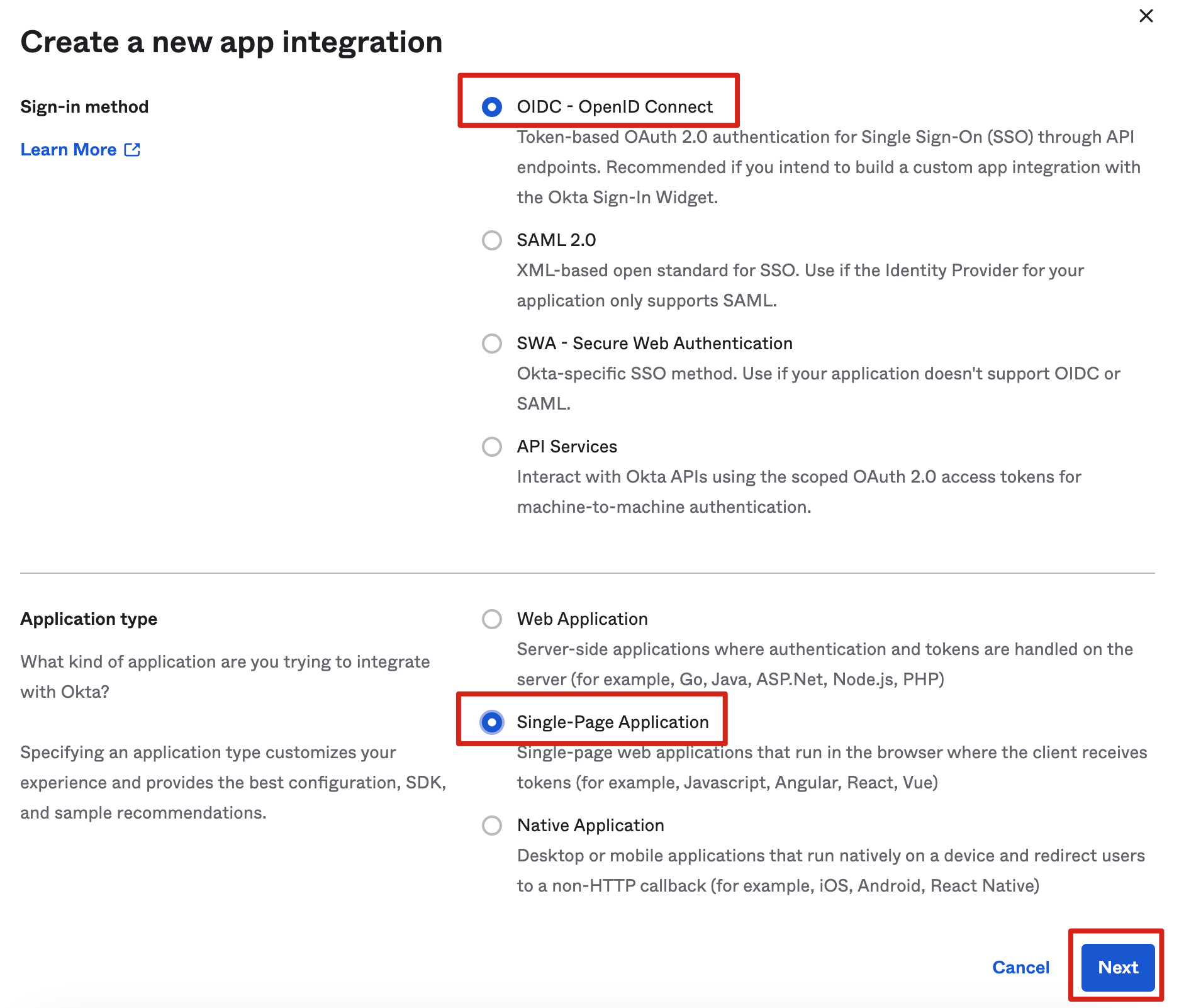 OKTA App Integration